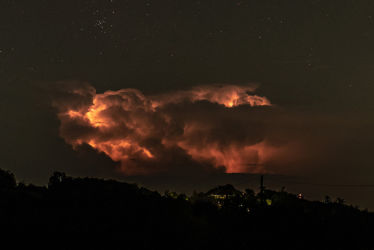 Wetterleuchten über Innsbruck. Standort Regensburg