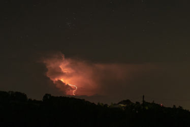 Wetterleuchten über Innsbruck. Standort Regensburg