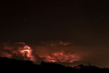 Wetterleuchten über Innsbruck. Standort Regensburg