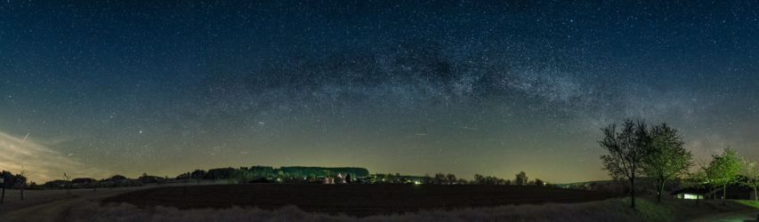 Panorama von Westen über Norden nach Osten Sternwarte Dieterskirchen