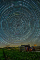 Blickrichtung Norden Sternwarte Dieterskirchen Startrails